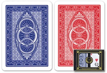 Da Vinci Ruote, Italian 100% Plastic Playing Cards, 2-Deck Set By Modiano, Regular Index