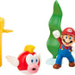 Nintendo Super Mario Underwater 2.5' Figure Diorama Play Set, Includes: Mario, Cheep-Cheep, Blooper, Mechanical Warp Pipe, Spinning Water Plant & Two Coins