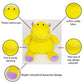 Furrendz Hippy Hippo 10'' Plush|Animal Character Soft Toy-Hippo|Furry Plush|Soft & Anti Allergic Fabric|Safe For Kids|Role Playt