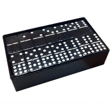 Marion Double 9 Domino Set (55 Tiles) Jumbo Tournament Professional Size With Spinners In Arcadian Paper Storage Box (Black Arcadian)