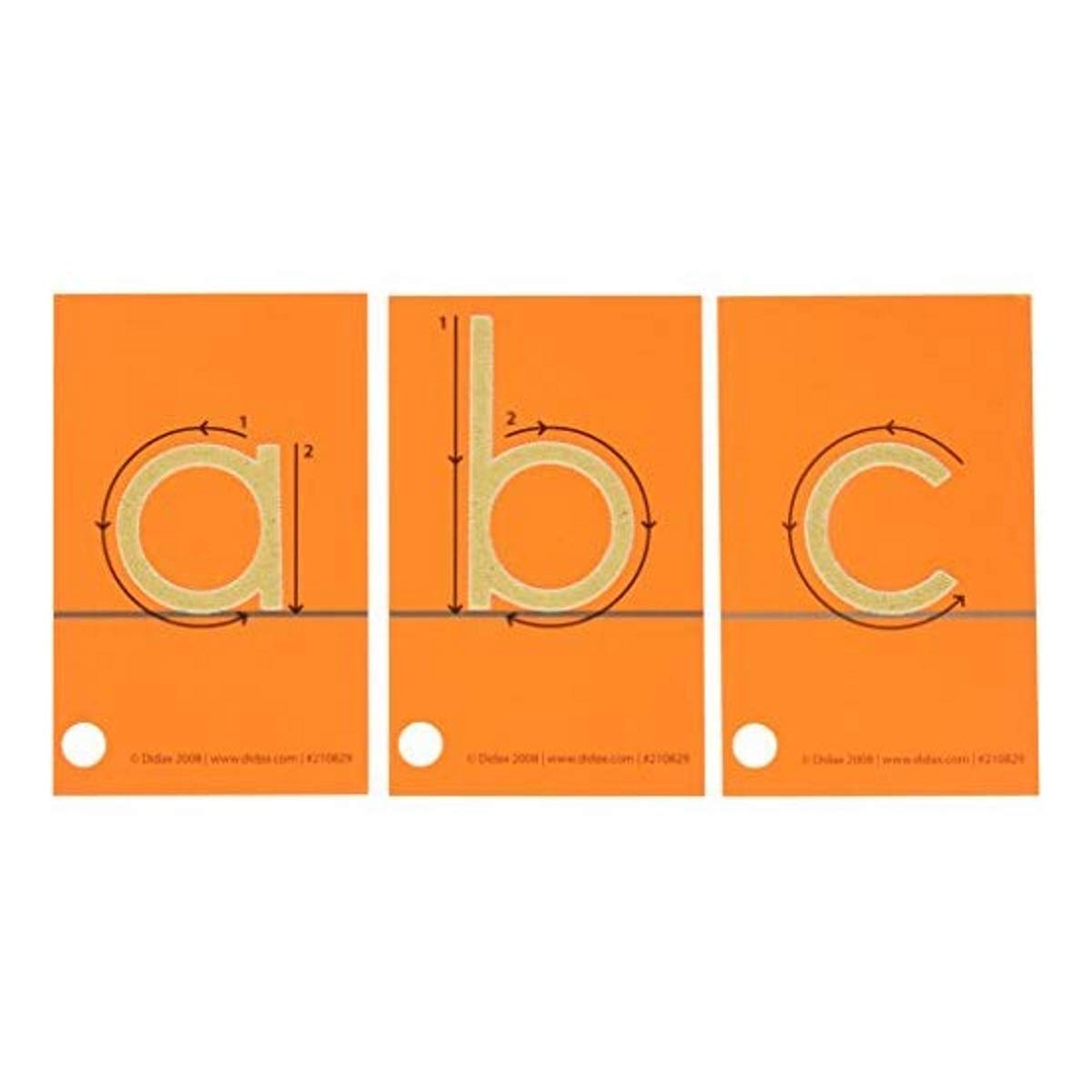 Didax Educational Resources Tactile Cards, Pack Of 28 Sandpaper Letters, Lowercase, 4-1/4 X 2-5/8 In, Multi-Colored