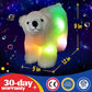 Glow Guards Musical Light up Polar Bear Stuffed Animal Singing Soft Plush Toy with LED Night Lights Nursery Songs Glow Bedtime P