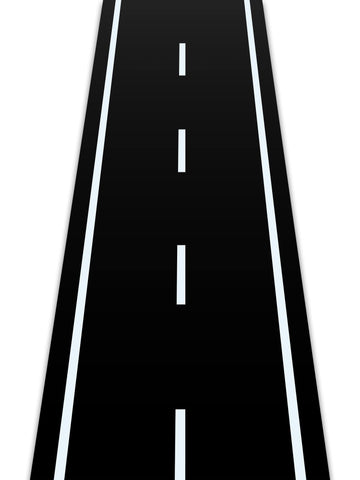 Remagr Racetrack Floor Running Black Racer Party Decoration Mat Road Table Runner Long Racetrack Tablecloth Drag for Party(Simpl