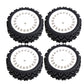 4Pcs Rubber Tire Plastic Wheel Tyre for Tamiya XV-01 XV01 TA06 TT-01 TT-02 PTG-2 RC Rally 1/10 RC Car Upgrades Parts Accessories