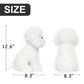 Weigedu White Toy Poodle Stuffed Animal - Bichon Frise Maltese White Labradoodle Plush Toy For Kids And Babies - Perfect Birthday & Easter Gift, 12.6'