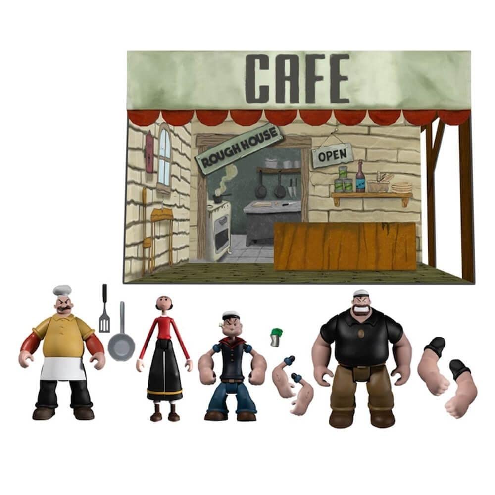 Mezco Popeye 5 Points Action Figure Deluxe Box Set - Multi Color, One Size, Model 18060, Plastic Material