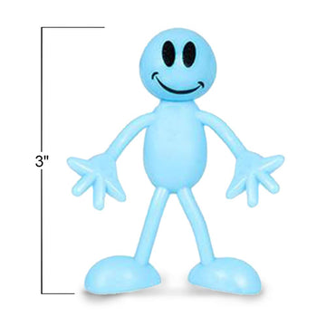 Artcreativity Bendable Smile Figures, Set Of 12 Smile Face Flexible Men, Birthday Party Favors For Boys And Girls, Stress Relief Fidget Toys For Kids And Adults, Easter Basket Stuffers, Piñata Fillers