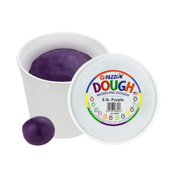 Hygloss Products Dough, Non-Toxic Modelling Compound for Arts & Crafts, Learn, Bulk Pack, 5lb. Purple