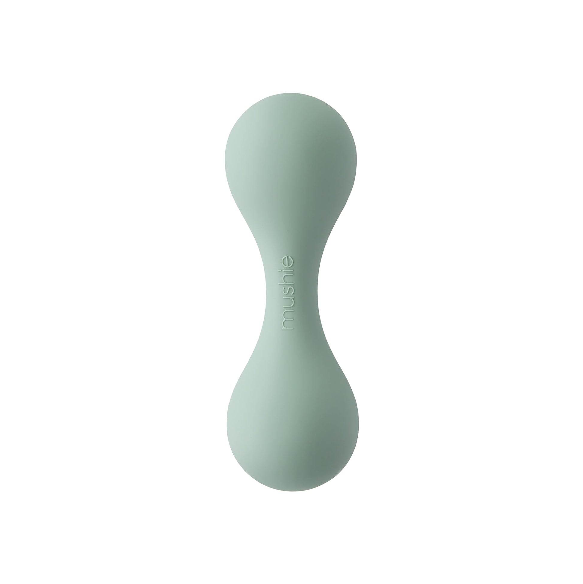 Mushie Silicone Baby Shaker Rattle Toy | Ages 3+ Months (Cambridge Blue)