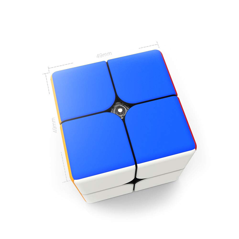 GAN 249 V2 2x2 Speed Cube - Stickerless Magic Cube Puzzle Toy, 49mm Standard