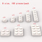 Classic Building Plate Assortment Pack, 100Pcs White Bulk Plates With 8 Size Building Plate Base Plate, Compatible With Lego Par