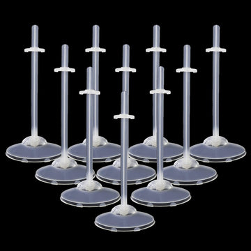 Ucanaan 10 Pcs Doll Stands Display Holder For 11.5 Inch Dolls White Transparent Model Support Frame Prop Up Girl Dolls Suitable For 11.8’’ 1/6 Dolls Accessories