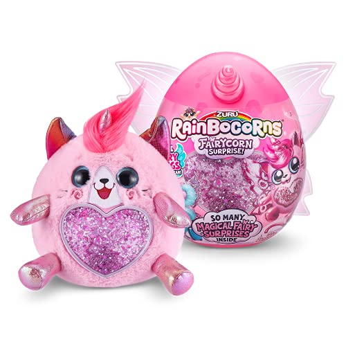 Rainbocorns Fairycorn Kitty Surprise By Zuru - 11' Plush Stuffed Animal, Fairy Wings, Unicorn Slime, Sequin Heart, Ages 3+ For Girls