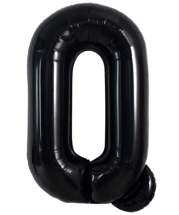 Toniful 40 Inch Large Black Q Letter Balloons Jumbo Helium Balloons,Foil Mylar Big Alphabet Balloons For Birthday Party Annivers