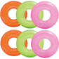 Intex Colorful Transparent Inflatable Swimming Pool Tube Raft (6-Pack) | 59260Ep