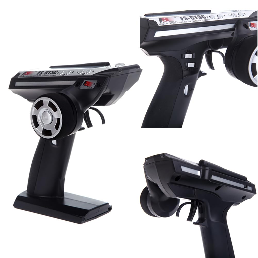 Flysky FS-GT3C RC Transmitter and Receiver FS-GR3E, 2.4GHz Radio Controller for RC Car Boat