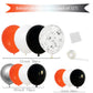 Orange Black Balloon Garland Arch Kit, 127Pcs Orange Black White Balloons Metallic Silver Confetti Balloons For Birthday Graduat
