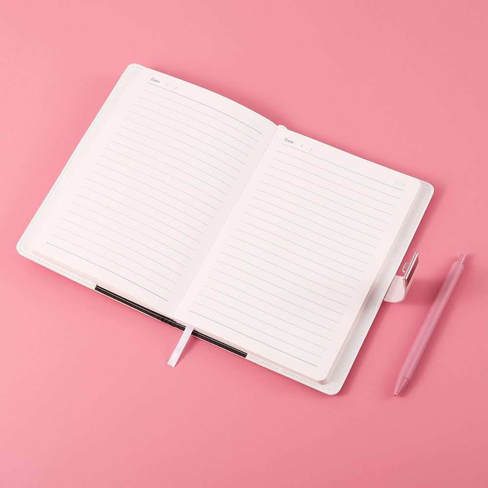 Nollh Diary With Lock For Girls And Women - 5.7 X 8.5 Inch Journal With Lock With Pen And Stickers, Birthday Gifts For 8-12 14 1