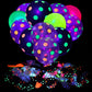 90 Pcs Uv Neon Balloons,Neon Polka Dot Glow Party Balloons Uv Black Light Balloons Glow In The Dark For Birthday Decorations Wed