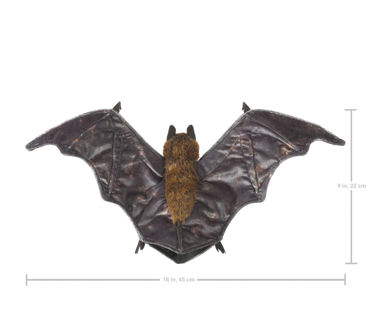 Folkmanis Fruit Bat Hand Puppet, Brown, Black