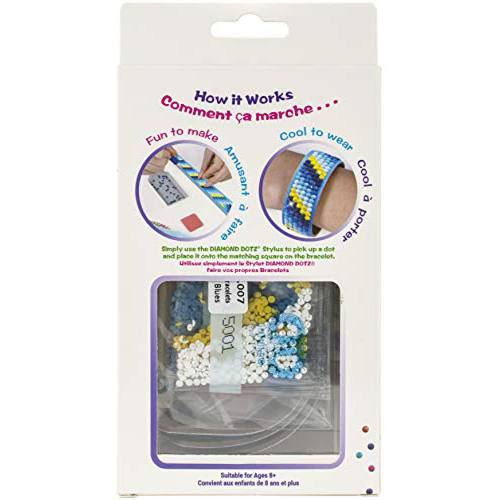 Diamond Dotz DDZDTZ-11.007 Dotzies Bracelets Kit Blues3pc