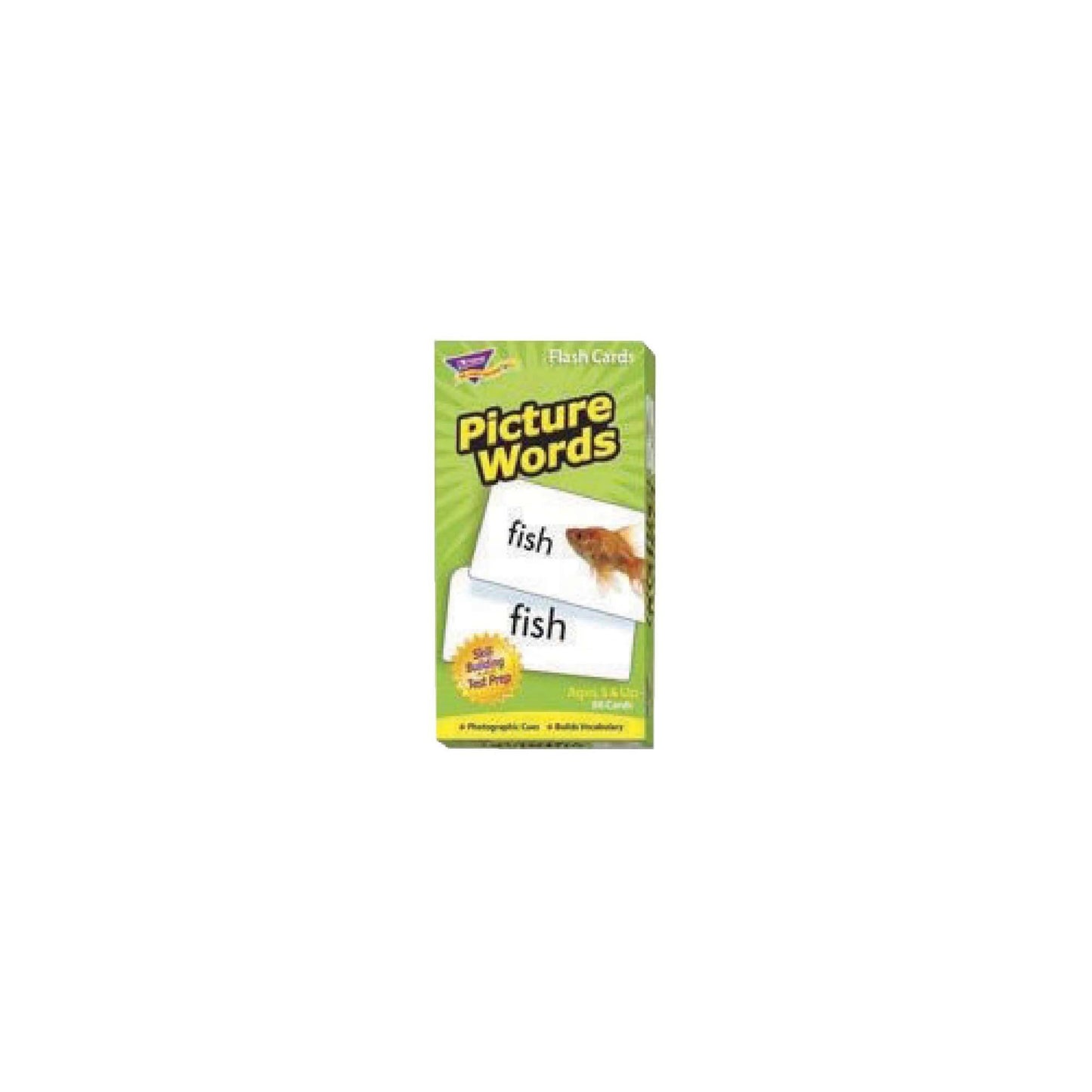 Trend Enterprises: Picture Words Skill Drill Flash Cards, Content-Rich Self-Checking Cards To Practice And Master, Great For Skill Building, 96 Cards Included, Ages 5 And Up