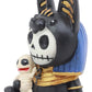 Ebros Furrybones Egyptian God Of Afterlife Anubis Figurine Small 3.25' Furry Bones Skeleton Monster Collectible Decor Statue Gothic Dod Anpu Jackal With Mummy Friend Themed Decorative Sculpture