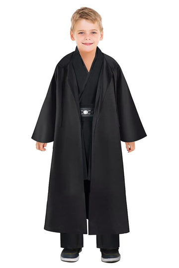 Kids Anakin Costume Tunic Hooded Robe Outfits Halloween Cosplay Uniform