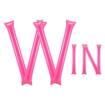Hooshing 40Pcs Pink Thunder Sticks Inflatable Noisemakers Cheerleading Plastic Clap Hands Outfit For Cheering Basketball Footbal