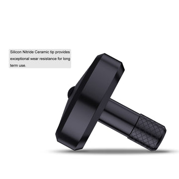 Djuiinostar Zirconium Spinning Top (Avg 5-8 Minutes), Cnc Machined From Solid Metal, High Precision Desk Toy, Waste Your Time Ef