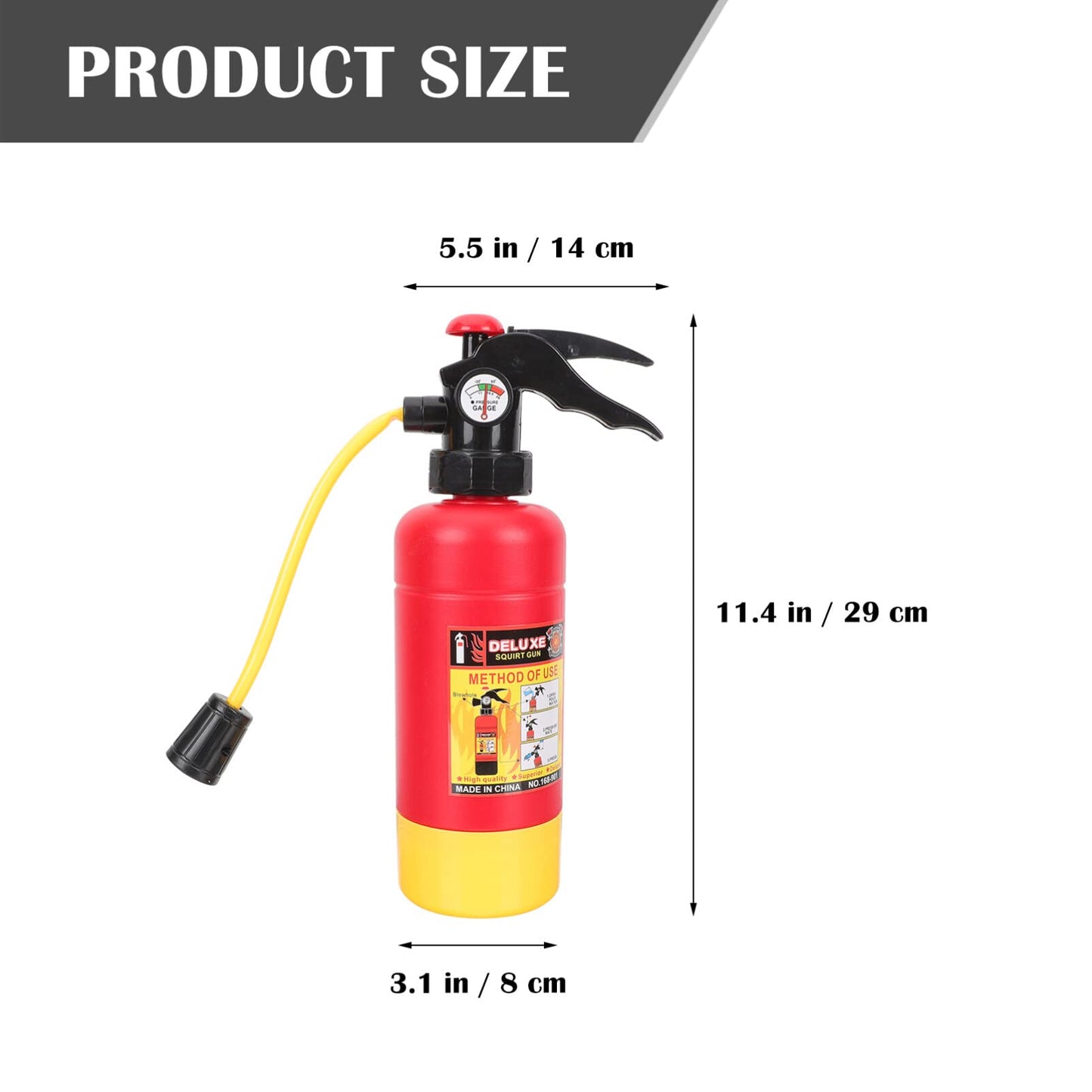 TOYANDONA Fire Extinguisher Squirter, 11inch Water Extinguisher, Water Shooter for Kids Water Toys Firemen Cosplay Props Outdoor