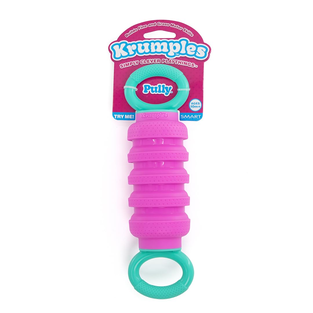 Krumples Pully Pink | Tactile Crunching Toy For All Ages From 10M+ | Sensory Fidget | Bpa-Free, Dishwasher Safe | Expandable Fun