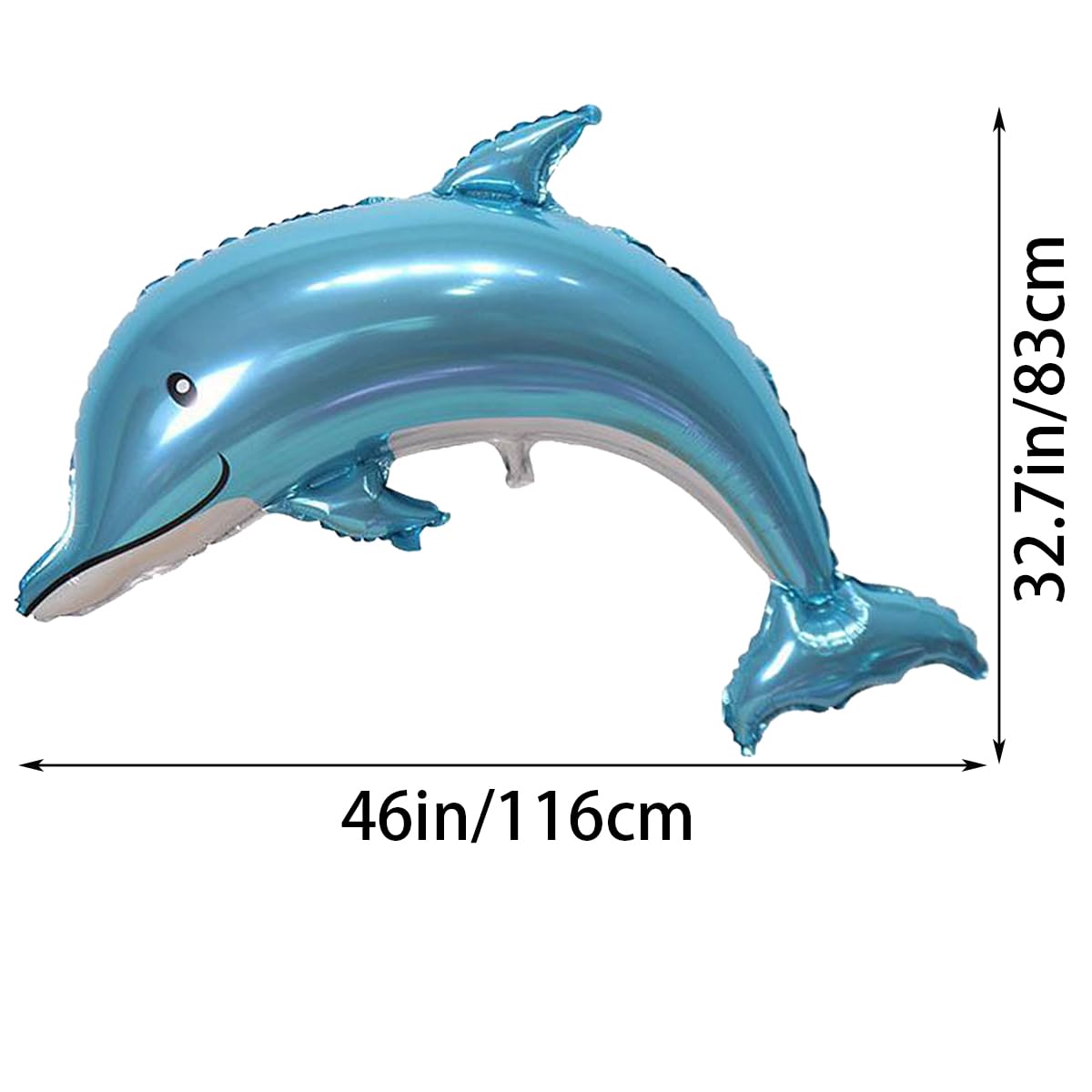 Samoka Large Dolphin Balloons,2 Pcs 46 Inch Ocean Animals Foil Mylar Balloons,Sea Animal Balloons For Kids Birthday Themed Party