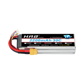HRB 4S Lipo Battery XT60 14.8V 2200mAh 30C RC Lipo Battery Compatible with RC Car RC Plane RC Truck RC Boat