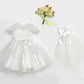 Sweet Dolly 18 Inches American Doll Clothes First Communion Gorgeous White Wedding Dress Veil Bouquet Sets Fit 18 Inches Dolls