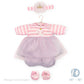JC Toys Baby Doll Outfit - Pink Striped Dress with Tulle Skirt & Accessories - Fits 14"-16" Dolls - Model CLO30040G