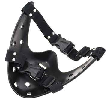Nezababy Hannibal Lecter Mask Cosplay The Silence Of The Lambs Half Face Killer Prop Resin (Black)