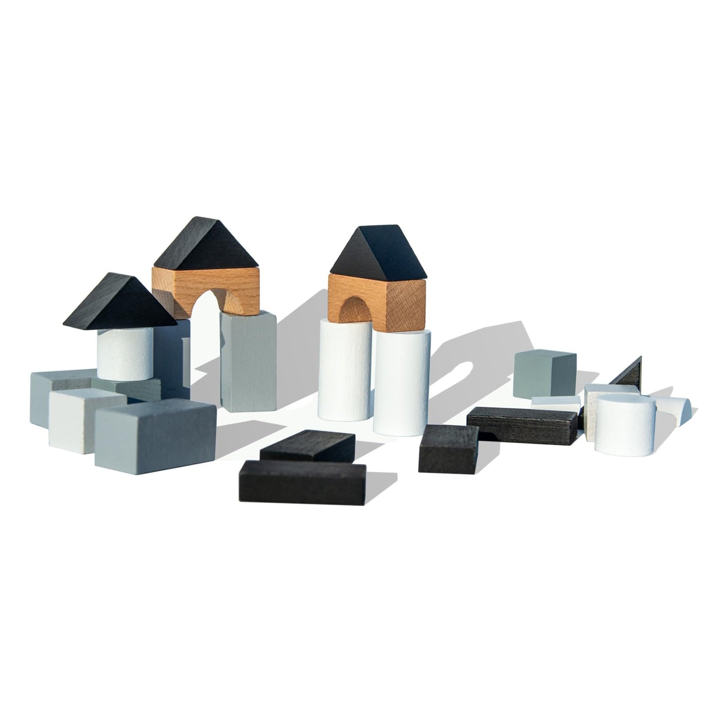 Cohhfwpd Wooden Building Blocks, Stacking Blocks Mini Size In Tin Box For Travel, Educational Toy Set For Child Ages 6+ And Adul