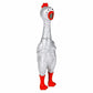 Zugar Land Large 13.5 Sparkle Glitter Rubber Squeeze Chicken with a Long Funny Squeaky Sound (Gold - Silver) Glitter Shiny Funny Gag Prank Chicken Prop (2 Pack - 1 Silver + 1 Gold)