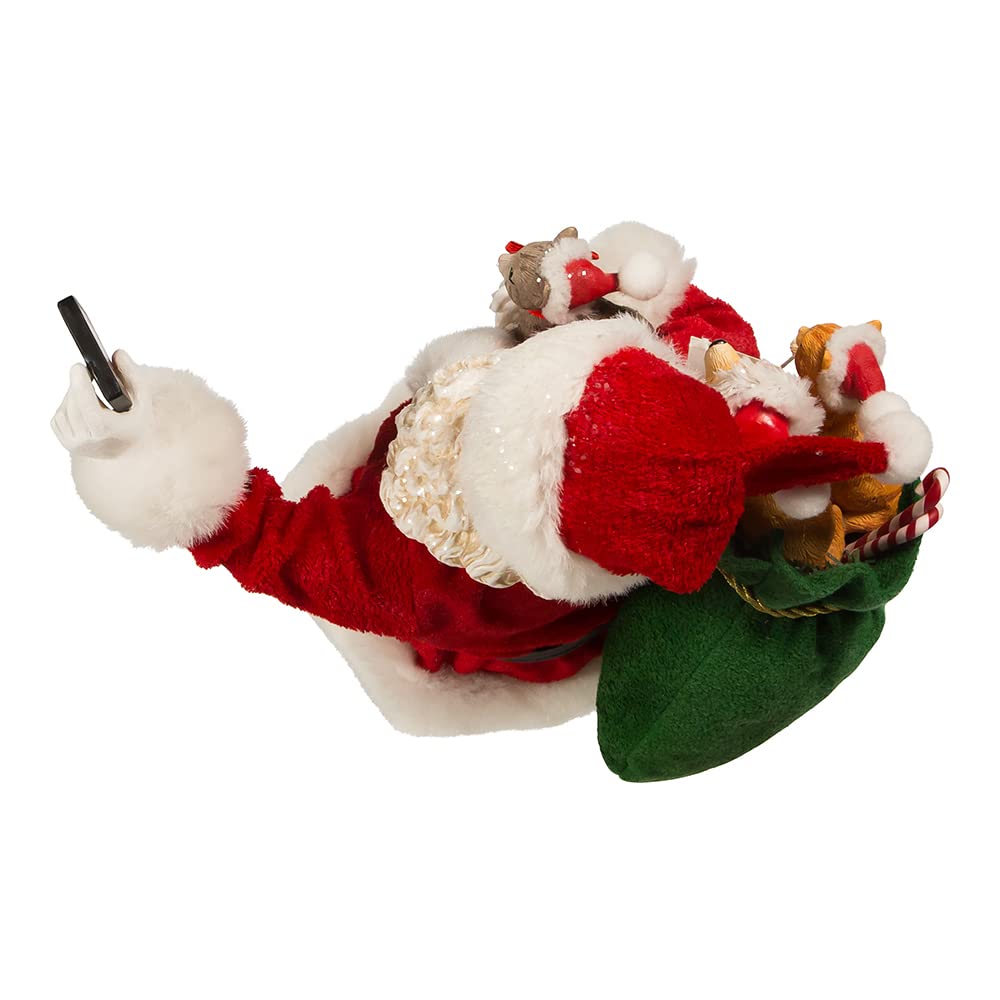 Kurt S. Adler 11-Inch Fabriché Santa Taking Selfie