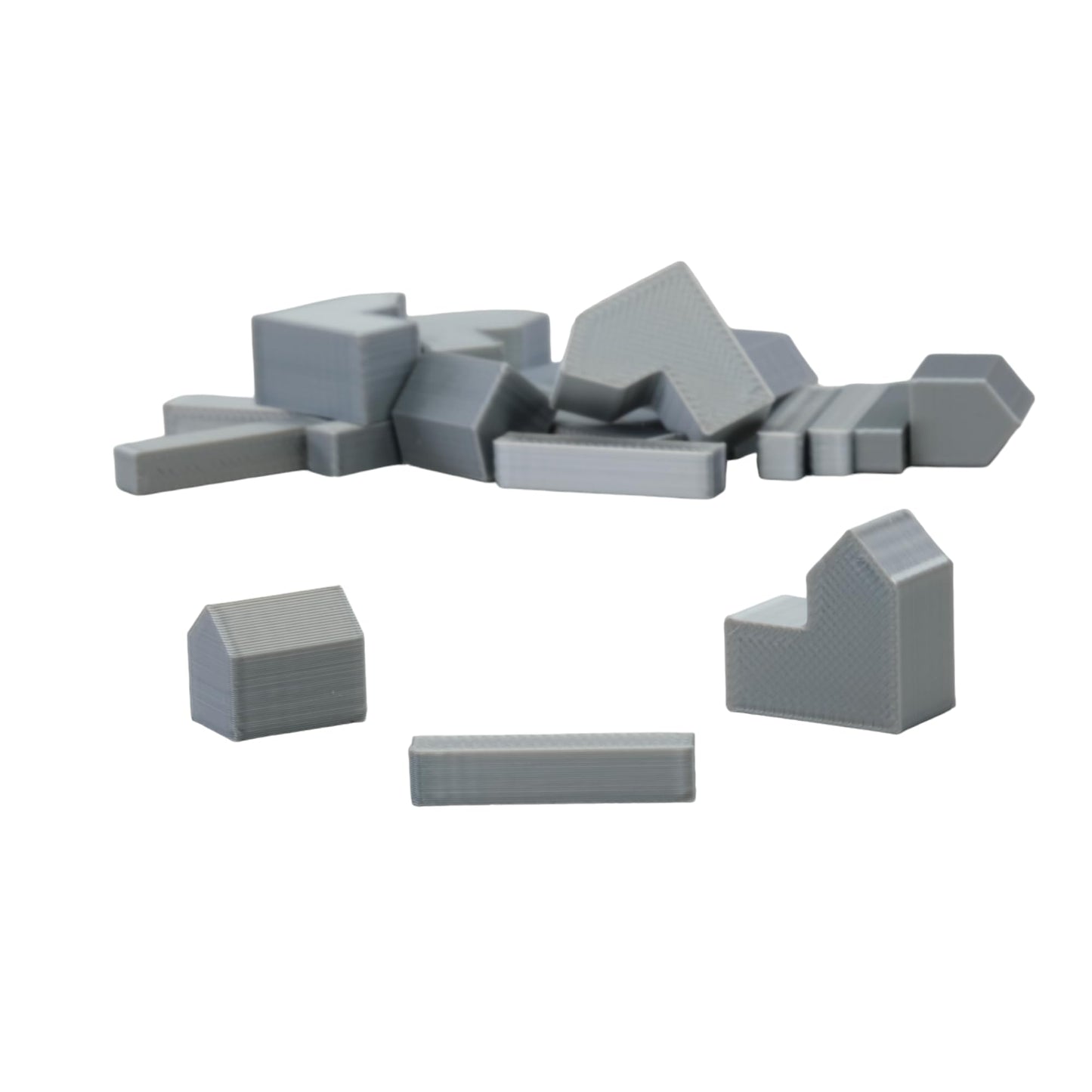 Bkprint3D Replacement Pieces For Catan Board Game | Settlers Pieces | 82 Colors | Base Set | (56_Silk_Silver)