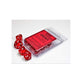 Chessex: d10 Translucent 10 Dice Set: Red and White - Revised