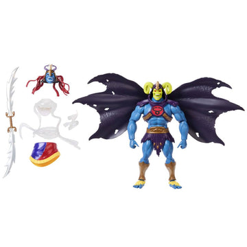 Masters of the Universe Origins X Thundercats Action Figure Skell-Ra  1980s Skeletor & Mumm-Ra  5.5-inch Posable  decorative replica blade  Swap Heads & protective covering & Cape