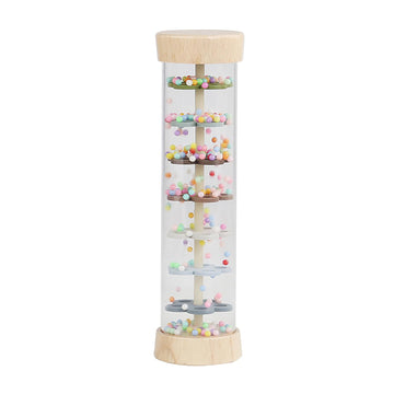 Wodi Wooden Baby Rattle Rainstick Rainmaker Montessori Musical Toy For Infants Toddlers Newborns 0-3-6-9-12 Months Sensory Devel