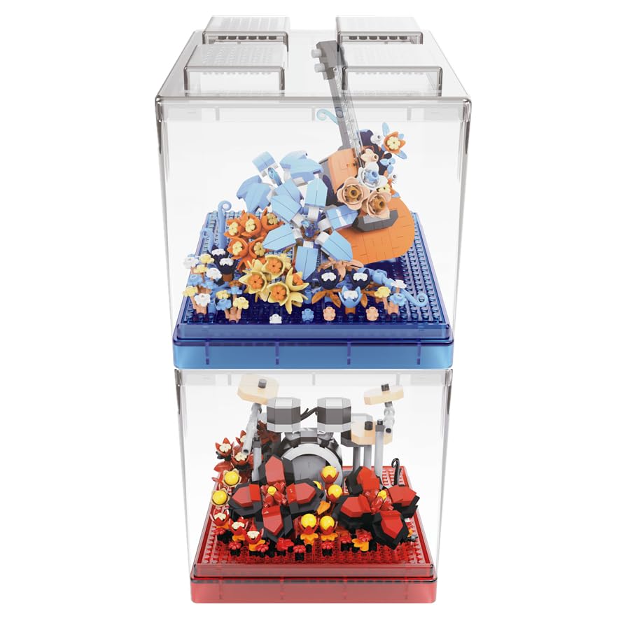 Musical Instruments Micro Blocks Building Sets,Classical Famous Building Block Set,1500 PCS for Adults and Kids,Guitar and Drum