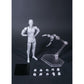 Souforce 1:12 Scale Male Figure Body 6In Flexible Grey Pocket Series Drawman Action Figure Doll Miniature Figure Collection