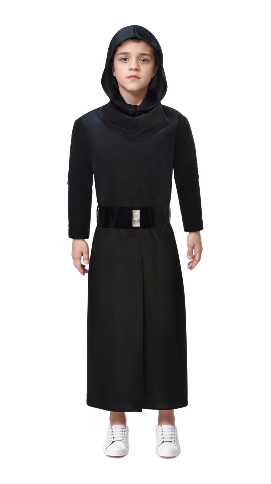 Boys Ben Solo Cosplay Kylo Ren Costume for Kids Jedi Robe with Mask Halloween Outfits (Black  2-3T)