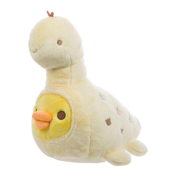 Rilakkuma Kiiroitori San-X Original Plays with Dino Series Plush - Pastel Yellow