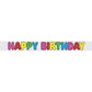 Foil Birthday Banner 12Ft - Short Fold (1 Pc), Easy Assembly, Durable & Festive Decor For All Ages - Perfect For Celebrations