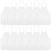BOUBONI 12 Pieces White Kids Painting Aprons Kids Art Aprons with 2 Roomy Pockets Kids Aprons for Art Painting Activity Kitchen 